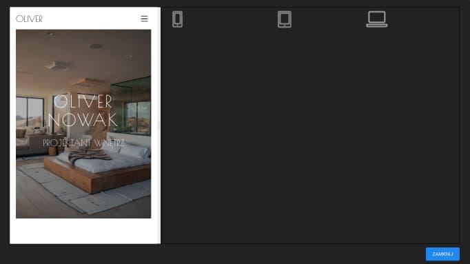 Podgląd strony na telefonach